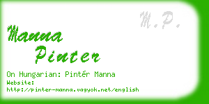 manna pinter business card