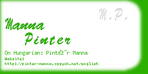 manna pinter business card